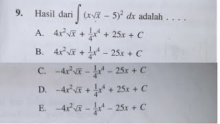 Hasil dari integral x√x5² dx adalah [upl. by Kamilah]