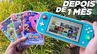 NINTENDO SWITCH LITE depois de 1 mês de uso  Mostrando jogos [upl. by Nikolai770]