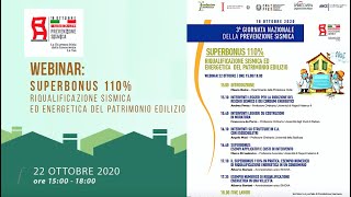 WEBINAR FONDAZIONE INARCASSA SUPERBONUS 110 RIQUALIFICAZIONE SISMICA ED ENERGETICA DEGLI EDIFICI [upl. by Naillig]