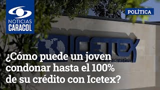 ¿Cómo puede un joven condonar hasta el 100 de su crédito con Icetex [upl. by Oca]