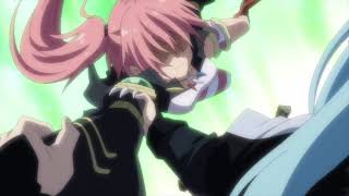 Milim VS Rimuru Full Fight HD what actually happened [upl. by Einnoc25]