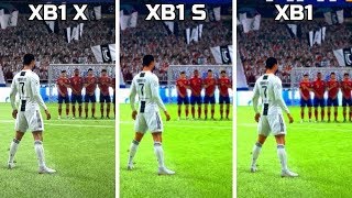 FIFA 19  Xbox One X VS Xbox One S VS Xbox One  4K Graphics Comparison [upl. by Snapp]