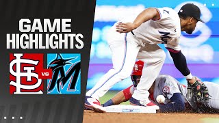 Cardinals vs Marlins Game Highlights 61824  MLB Highlights [upl. by Levesque73]