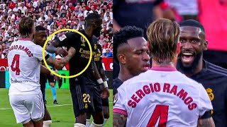 Sergio Ramos vs Rudiger Fight During Real Madrid and Sevilla [upl. by Okihcim]