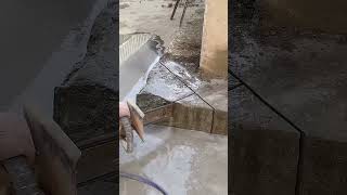 Cutting technology for the outer edge of cement foundation [upl. by Hibbert]