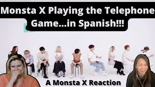 hello82s quotMonsta X  the legendary latino kpop group  telephone gamequot  A Monsta X Reaction [upl. by Azeel]