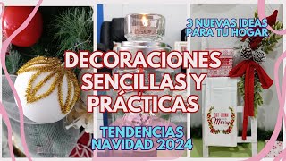 NAVIDAD 2024  3 DIY MANUALIDADES NAVIDEÑAS ✨🎄 [upl. by Bolton]