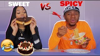 SWEET VS SPICY CHALLENGE 🌶 [upl. by Ahsenot267]