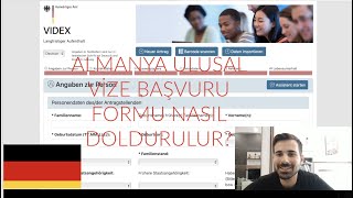 Almanya Ulusal Vize DTipi Başvuru Formu Nasıl Doldurulur [upl. by Winonah]