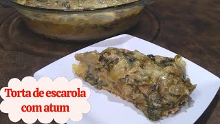 Torta de escarola com atum de liquidificador [upl. by Ayahs]