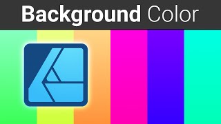 Change Background Color Affinity Designer 25 Tutorial [upl. by Roderich254]