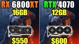 RX 6800 XT vs RTX 4070  1440p and 2160p Gaming Benchmarks [upl. by Haelat]