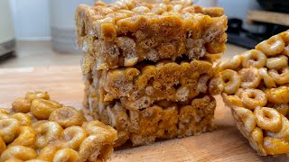 3 INGREDIENT CHEERIOS BARS [upl. by Adore631]