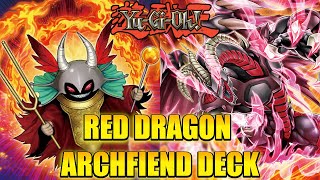 RED DRAGON ARCHFIEND DECK PROFILE  POST THE CRIMSON KING STRUCTURE DECK  YuGiOh [upl. by Heinrick788]