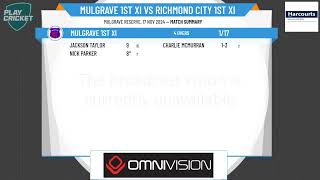 Mulgrave 1st XI v Richmond City 1st XI [upl. by Cherice]