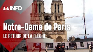 NotreDame de Paris  La flèche dégagée de ses échafaudages [upl. by Espy]