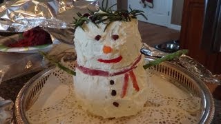 Pesto Snowman Cheeseball [upl. by Eiramlatsyrc279]