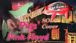 Pink Floyd  Pigs Guitar SOLO Cover Three Different Ones [upl. by Pattison437]