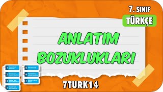 Anlatım Bozuklukları 📙 tonguçCUP 3Sezon  7TURK14 2024 [upl. by Kcirevam912]