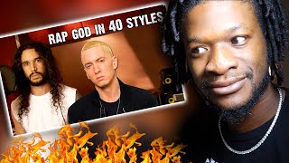 Eminem  Rap God  Performed In 40 Styles  Ten Second Songs REACTION [upl. by Barren]