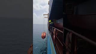 lifeboat launching procedure on ship [upl. by Brinkema945]