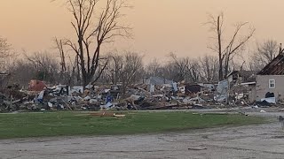 Saturday 8 am Indiana deadly storm damage in daylight [upl. by Fessuoy]