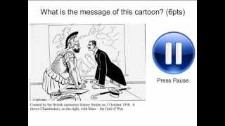 WW2 Appeasement  Cartoon Analysis Chamberlain Vs Mars [upl. by Gayel152]