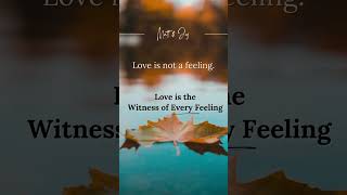 Love The Witness of Feelings [upl. by Ahsitam]