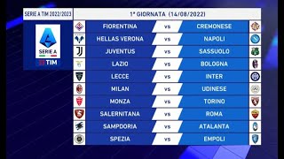 Calendario Serie A TIM 20222023 tutte le giornate [upl. by Ankney]