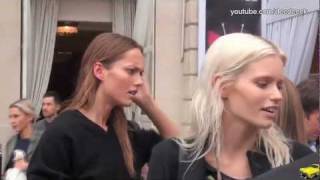 Abbey Lee outside fashion shows SpringSummer 2012 [upl. by Ursala]