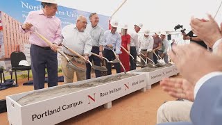 Northeastern University breaks ground on Roux Institute campus in Portland [upl. by Hairakcaz]