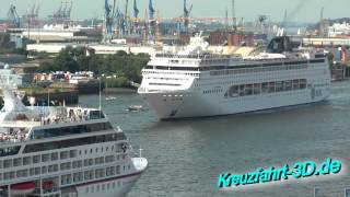 MS Columbus 2 Astor und MSC Lirica bei den Hamburg Cruise Days 2012 HD  2D Video [upl. by Rhonda]