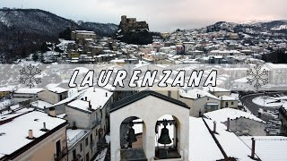 Laurenzana  Borgo Innevato 4K [upl. by Anaihs]