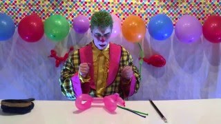 Funny Kids Clown Biffy makes a balloon rocking Horse funny videos for kids with balloon animals [upl. by Irb425]