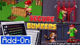 Secure Bunkers AddOn  Minecraft Bedrock Edition [upl. by Mettah]