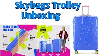 Skybag Trolley Bag Unboxing and review ll suitcase Trolley unboxing ll Best price Trolleyll [upl. by Anialahs]