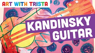 Kandinsky Inspired Guitars Art Tutorial  Art With Trista [upl. by Hanoy818]