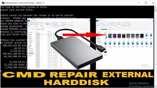 CMD REPAIR EXTERNAL HARDDISK  RECOVER CHK FILE FROM FOUND000 FOLDER [upl. by Nellaf233]