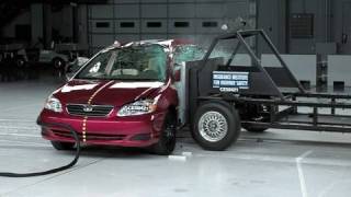 2005 Toyota Corolla side IIHS crash test [upl. by Zebada]