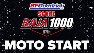 2024 SCORE 57th BAJA 1000 Presented by BF Goodrich Tires  MOTO START [upl. by Ursa]