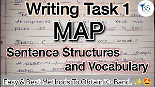 IELTS Writing Task 1 MAP  7 band sentence structures  IELTS Writing [upl. by Blader852]