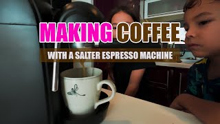 How to Make coffee with a Salter Espresso Machine [upl. by Binni]