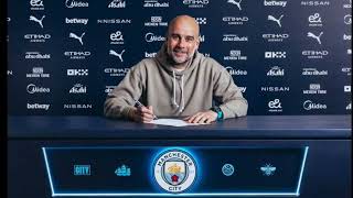 quotPep Guardiola Extends Man City Reign New Contract Until 2027 🎉quot [upl. by Ama]