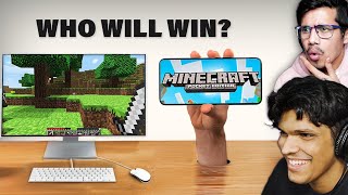 Minecraft Mobile VS PC 🔥 Who will Win with GamerFleet [upl. by Dnilasor230]