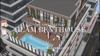 Glam Penthouse  The Sims Freeplay  House Tour  Floor Plans by MY SIMS DREAM HOUSE [upl. by Umeko]