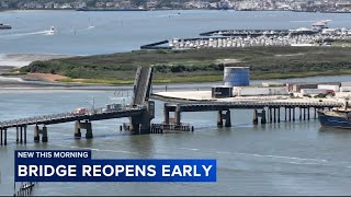 Middle Thorofare Bridge connecting Diamond Beach and Wildwood to Cape May reopens [upl. by Xenia]