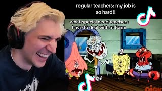 xQc Reacts to Dark Humour Tiktoks [upl. by Akived]