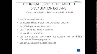 Le rapport dévaluation externe des ESSMS [upl. by Kcirdef]