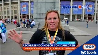 Mundial de Atletismo  Recorriendo Moscú con Jennifer Dahlgren [upl. by Anisirhc]