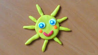 Oyun Hamurundan Şekiller  Güneş  make sun with play dough 打面团的太阳 [upl. by Tuttle800]